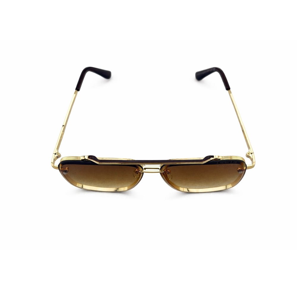 Lucas Lia Geometric Metal Aviator for Men and Women