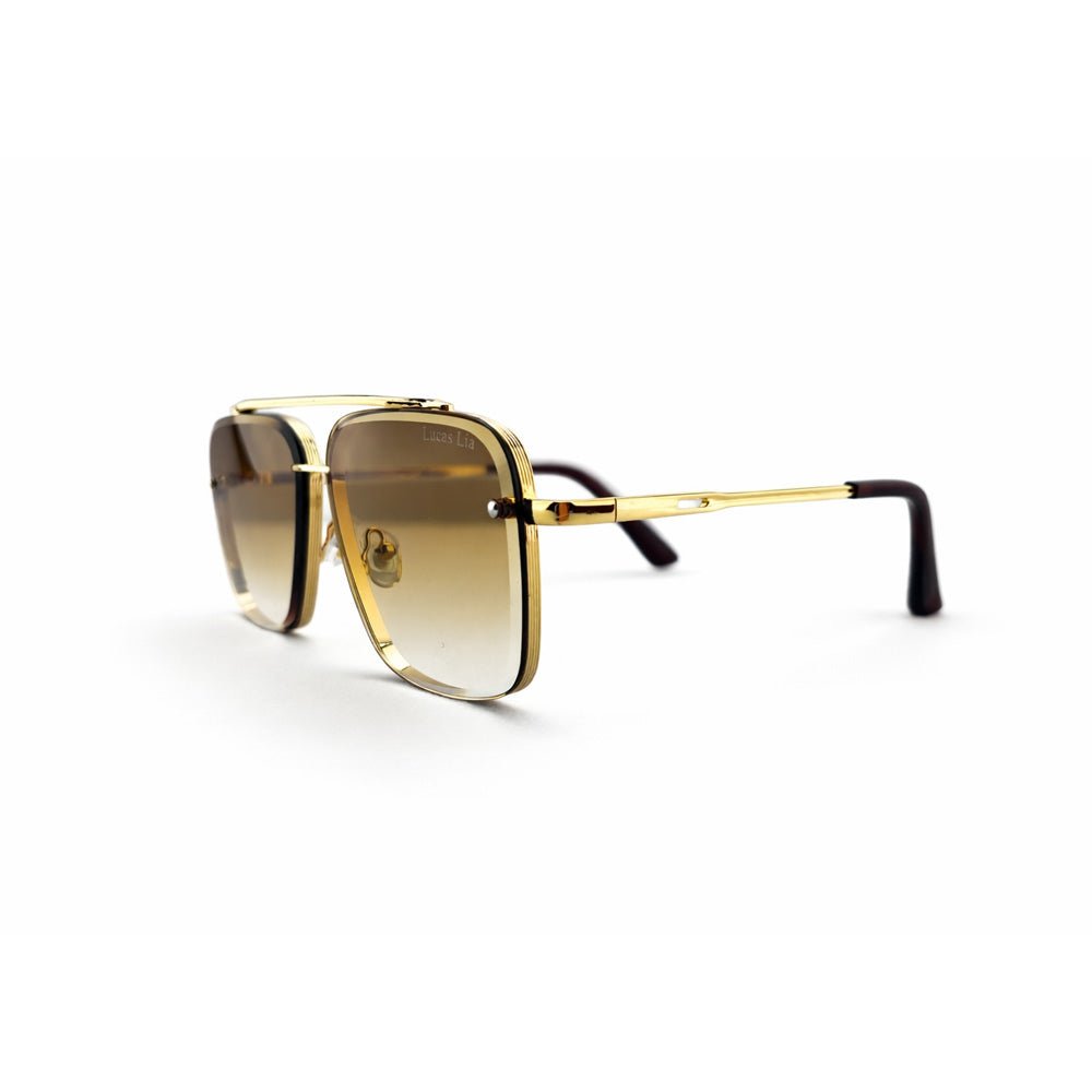 Lucas Lia Geometric Metal Aviator for Men and Women