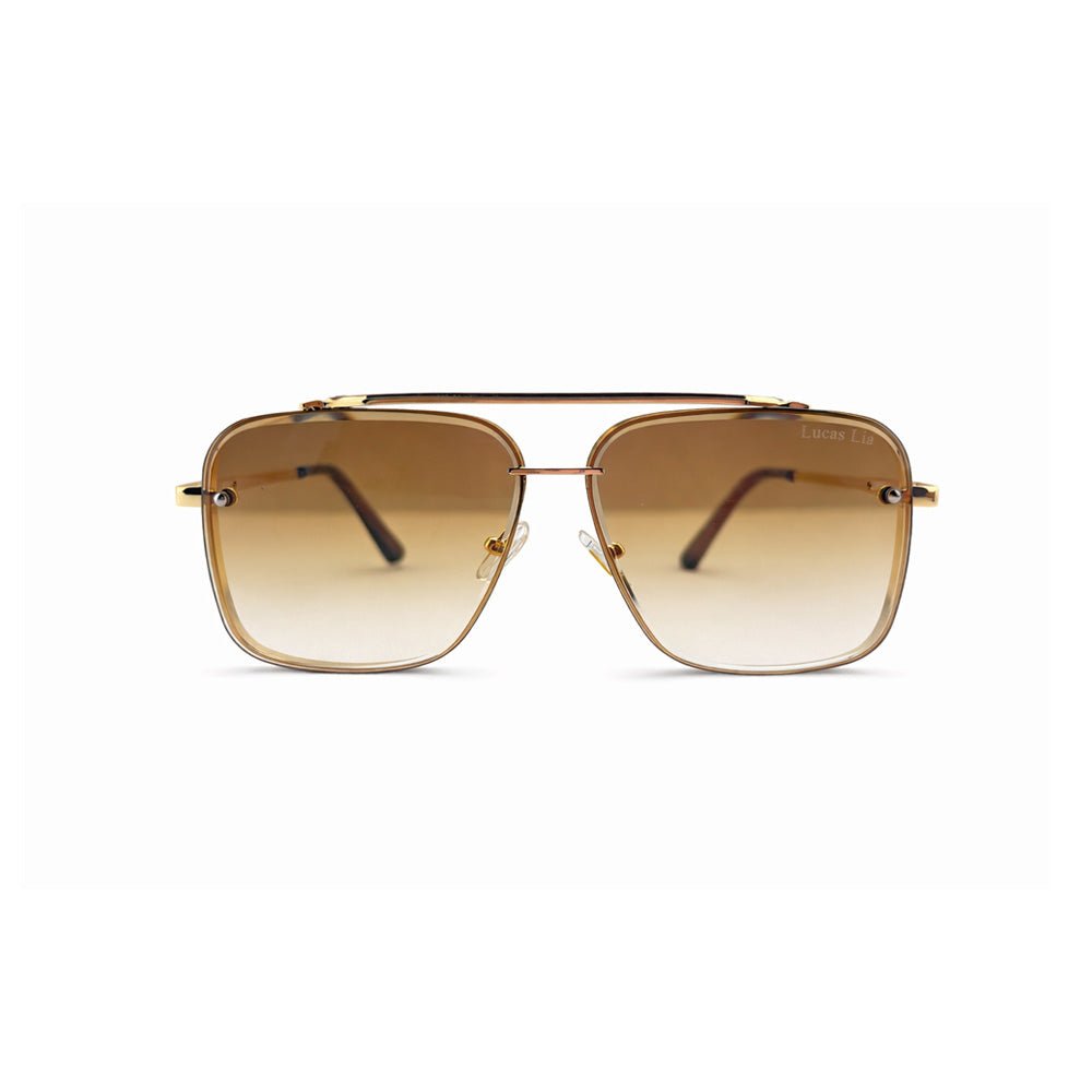 Lucas Lia Geometric Metal Aviator for Men and Women - Lucas Lia