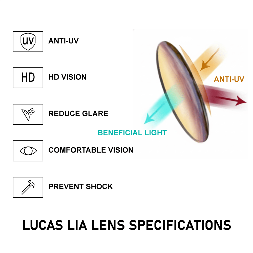 Lucas Lia Rimless Aviator Sunglasses With Light Black Lens for Men and Women