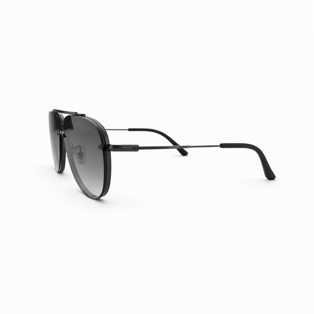 Lucas Lia Rimless Aviator Sunglasses With Light Black Lens for Men and Women