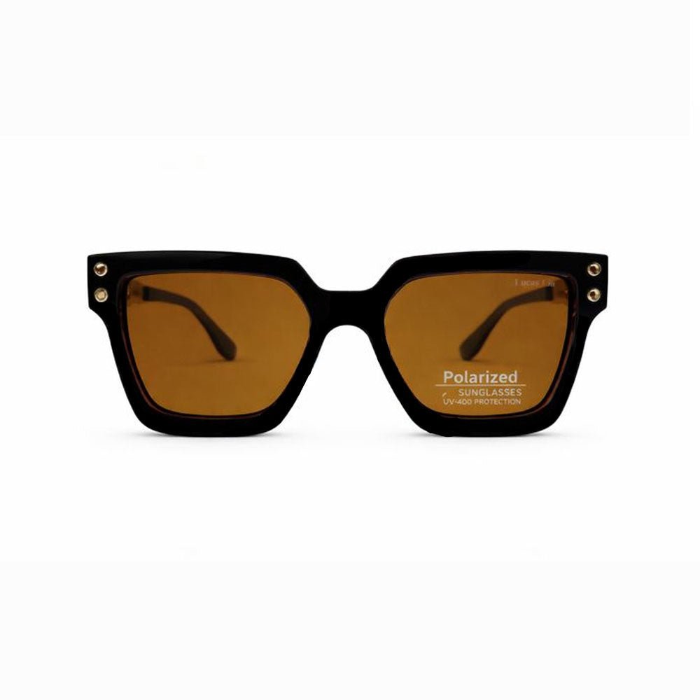 Lucas Lia Sunglasses for Men and Women, Black Metal Frame with Light Black Lenses, Includes Case and Cleaning Cloth - Lucas Lia